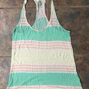 Billie Small Pastel Striped Racerback Tanktop